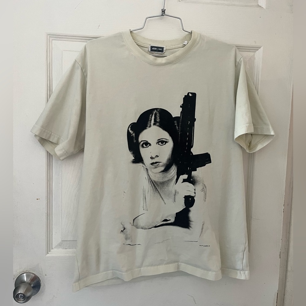 KITH x Star Wars Princess Leia Vintage Tee Size Large Sandrift